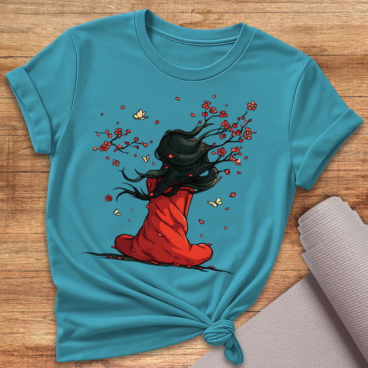 Woman In Red T-Shirt