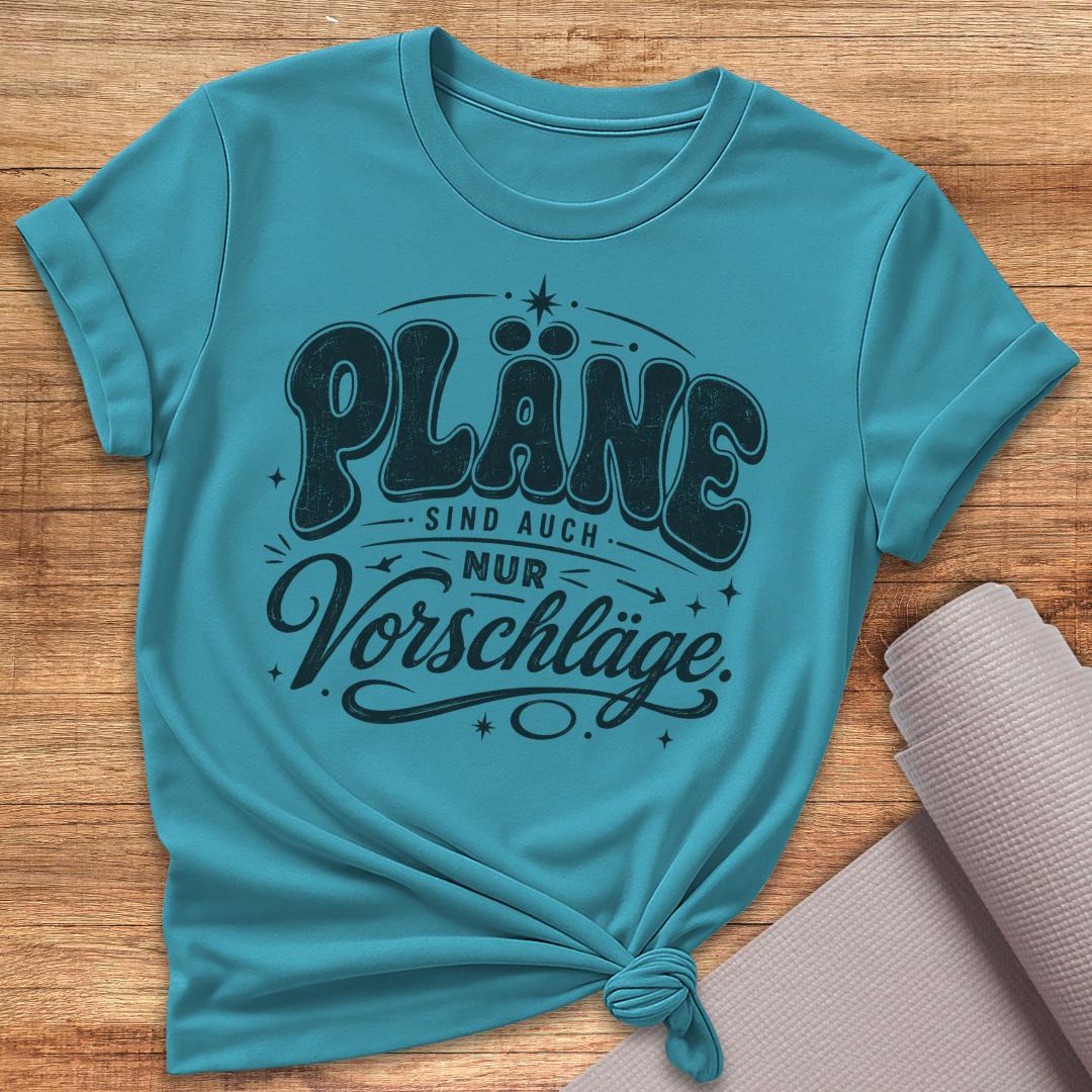 Pläne Schwarz T-Shirt