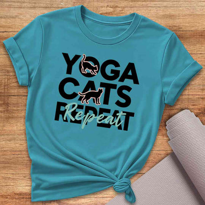Yoga Cats Repeat T-Shirt