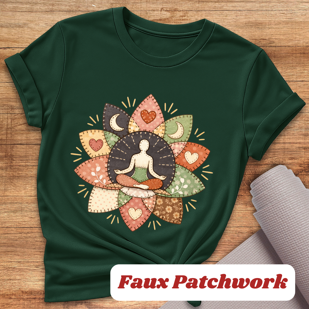 Patchwork Lotus T-Shirt