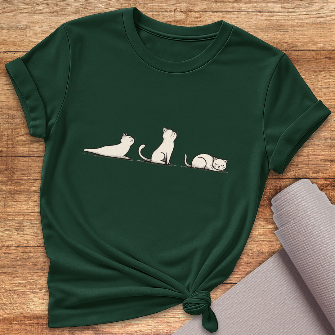 Katzen Yoga T-Shirt