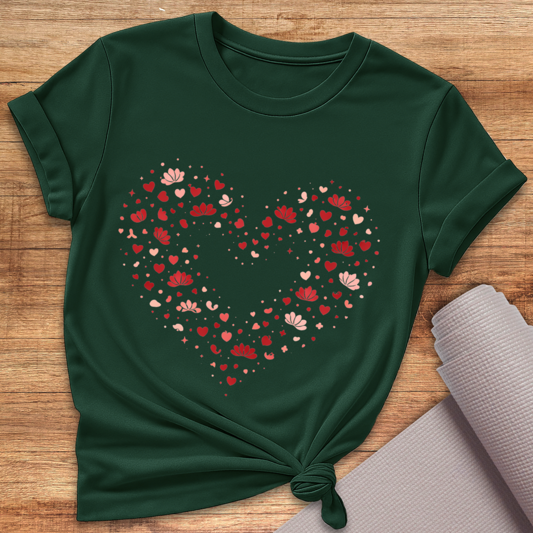 Love Lotus Herz T-Shirt