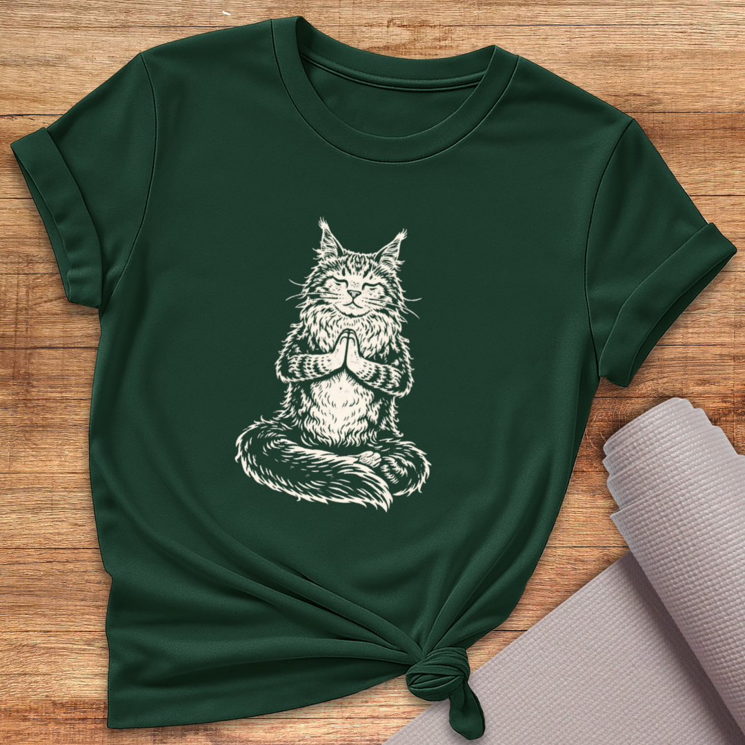Katze im Lotus T-Shirt