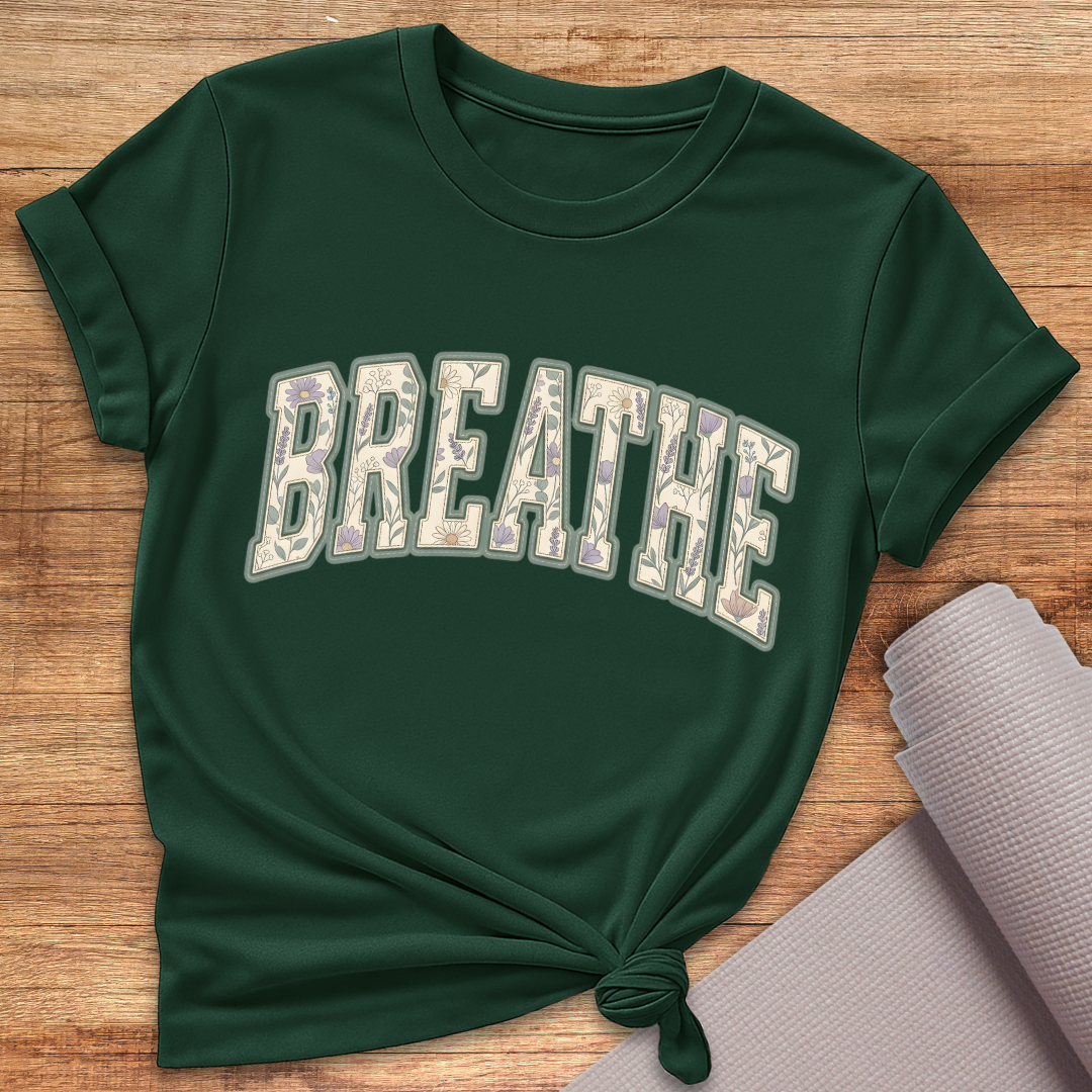 Breathe Grün Lila T-Shirt