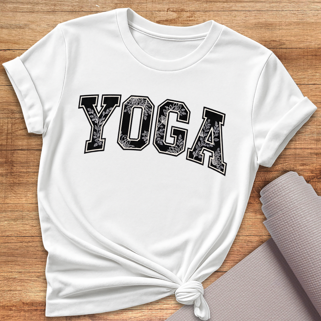 Yoga Schwarz Weiss T-Shirt