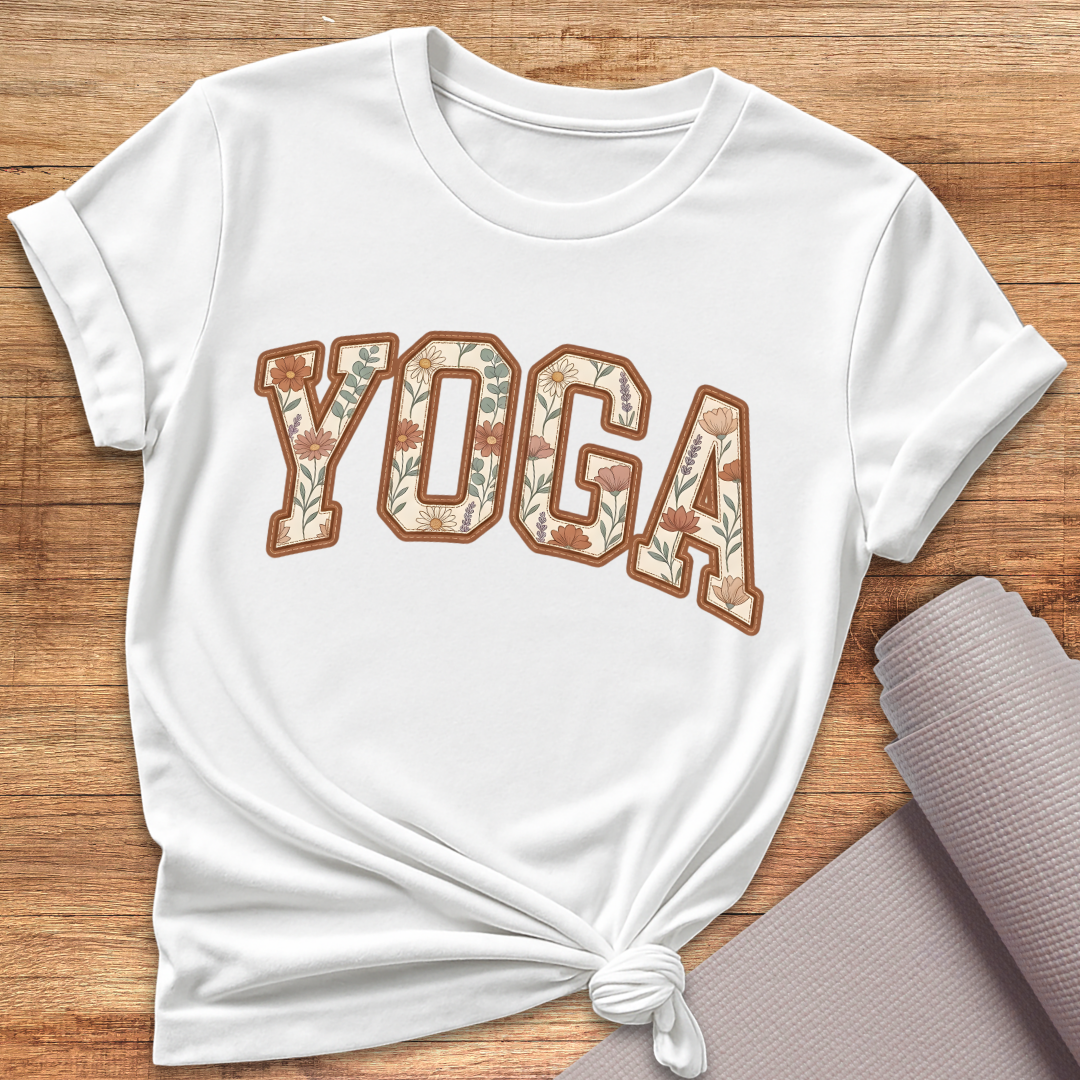 Braun Daisy Yoga T-Shirt