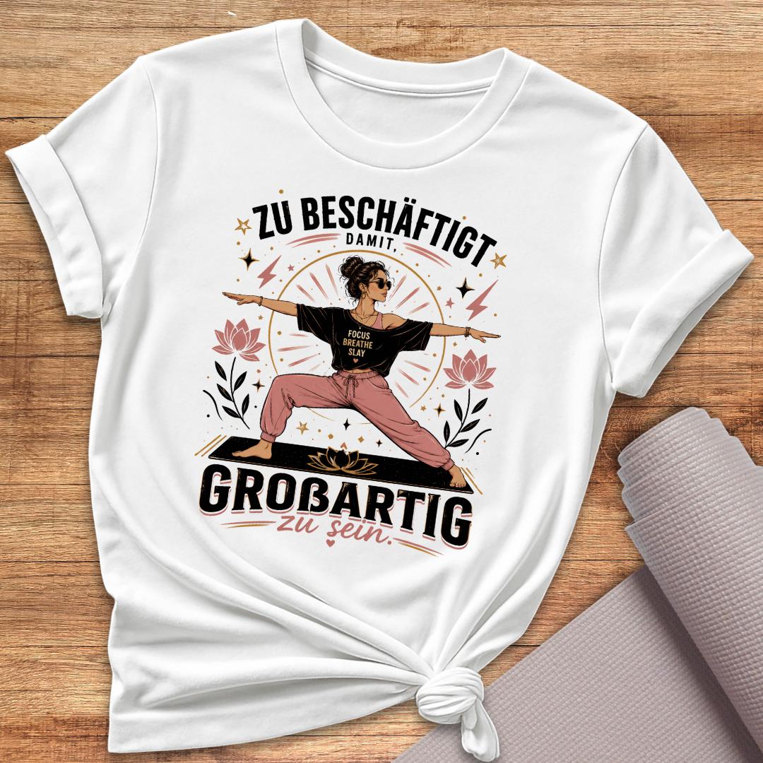 Zu Beschäftigte Frau T-Shirt