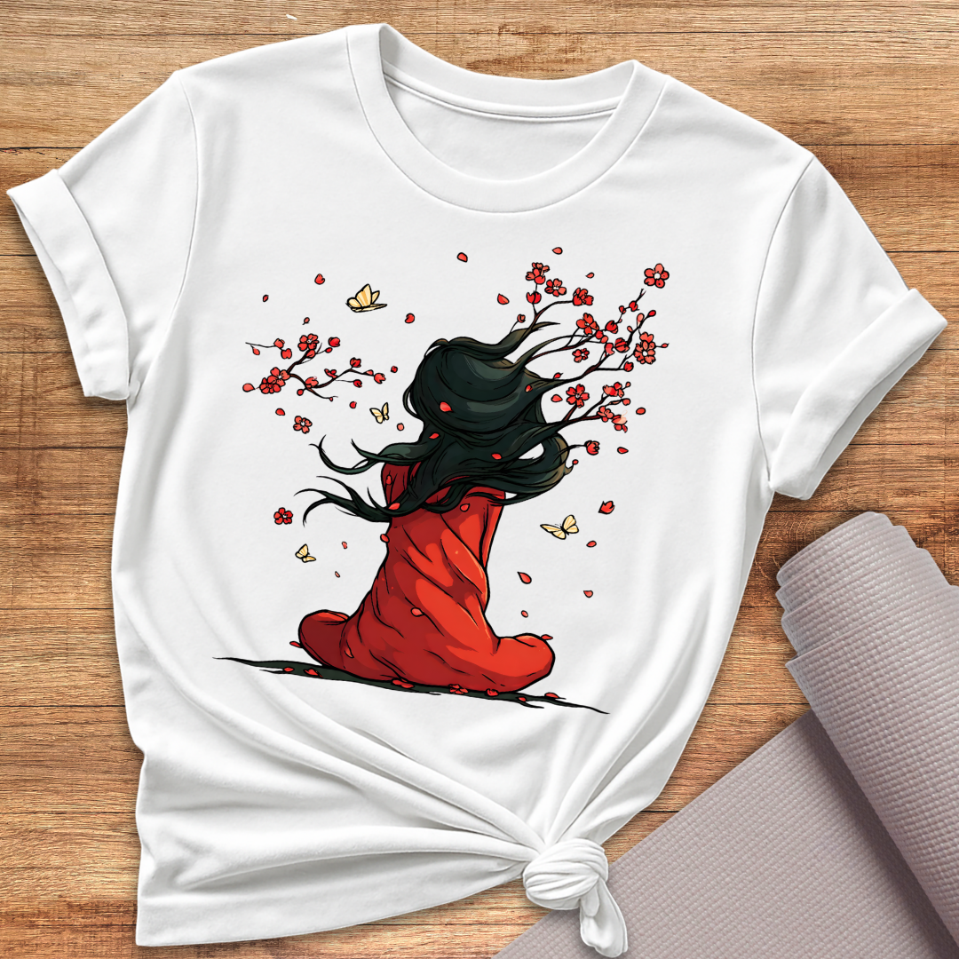 Woman In Red T-Shirt