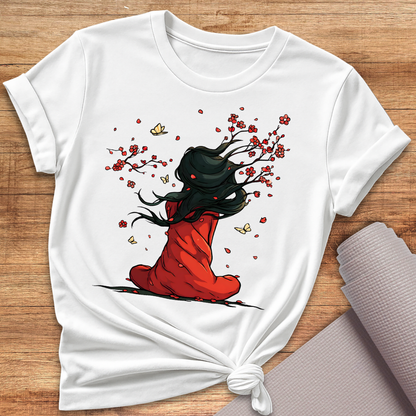 Woman In Red T-Shirt