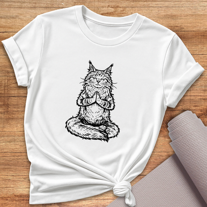 Katze im Lotus T-Shirt