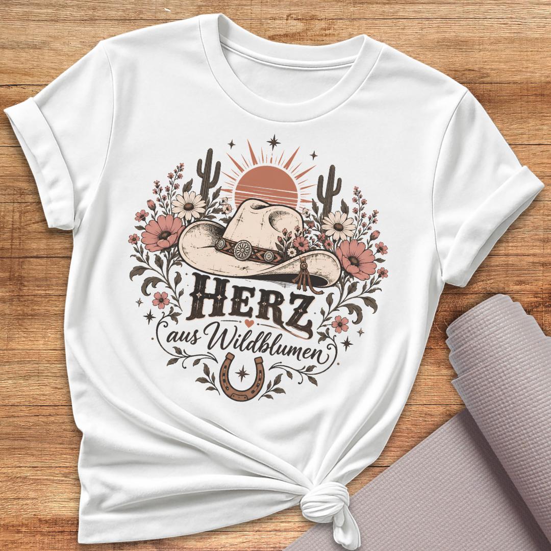 Herz aus Wildblumen T-Shirt