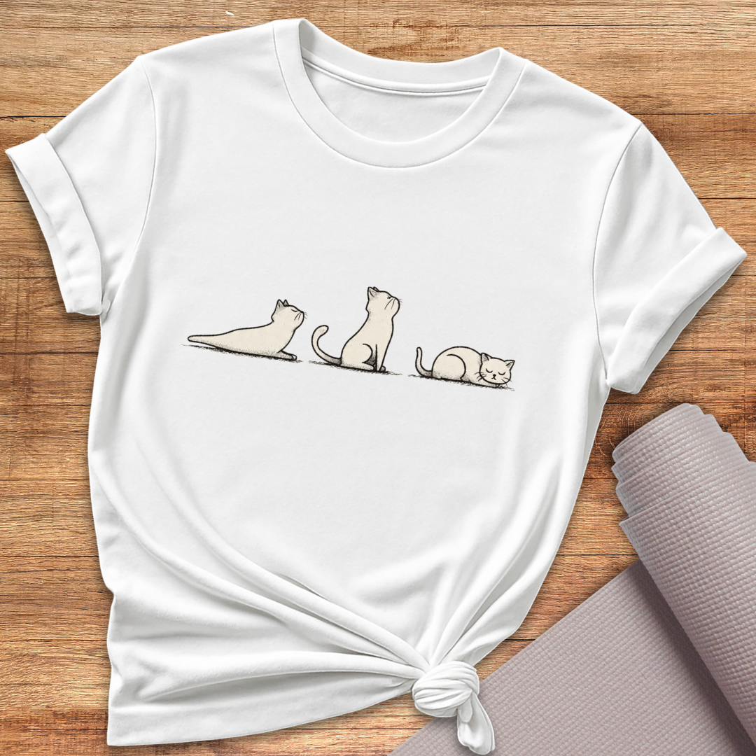 Katzen Yoga T-Shirt