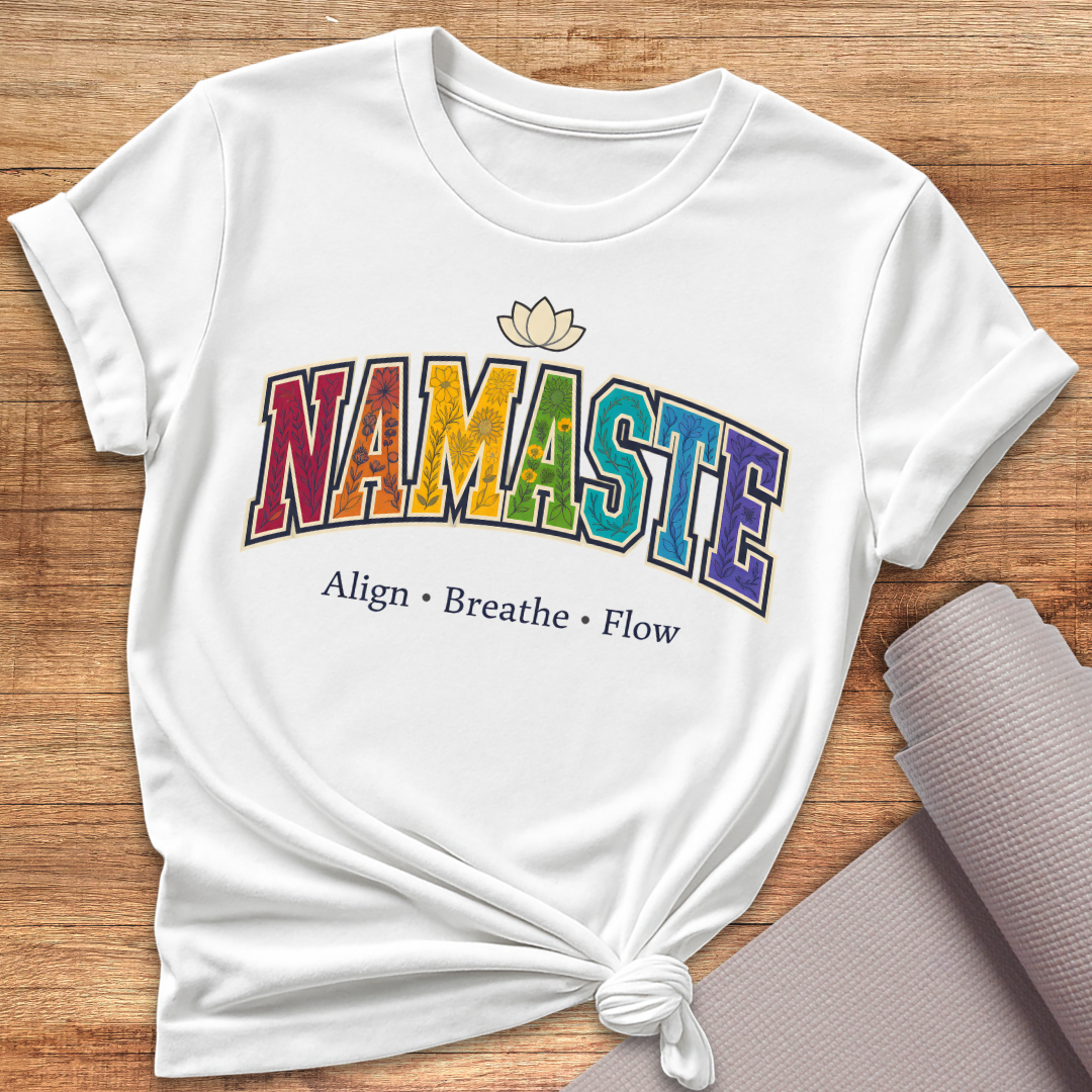 Namaste Regenbogen T-Shirt
