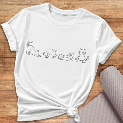 Katzen Yoga Posen T-Shirt
